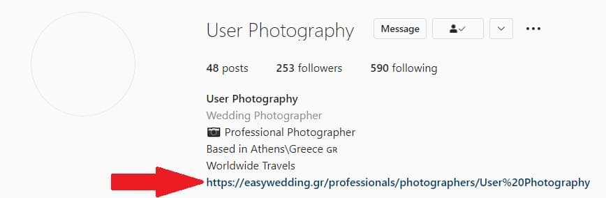 EasyWedding Social Links Επαγγελματία